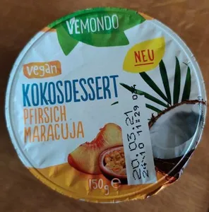 Vemondo vegan Kokosdessert Pfirsich Maracuja