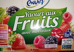 Yaourt aux fruits avec morceaux