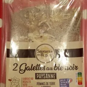 2 Galettes au blé noir Paysanne