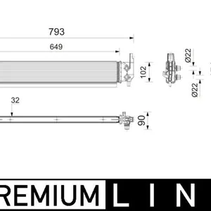 Lågtemperaturkylare, laddluftkylare MAHLE CIR 31 000P