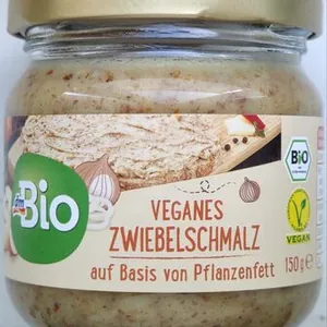 Veganes Zwiebelschmalz auf Basis von Pflanzenfett