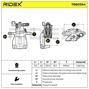 Bromsok RIDEX 78B0394