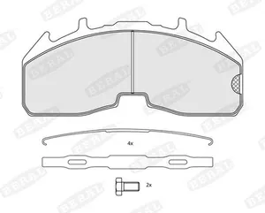 Bromsbelägg BERAL BCV29256T