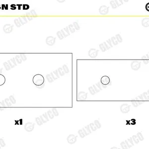 Kamaxellager GLYCO N049/4N STD