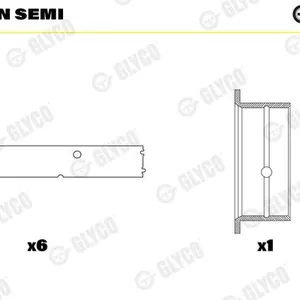 Kamaxellager GLYCO N109/7N SEMI