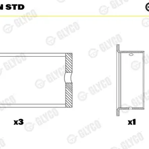 Kamaxellager GLYCO N110/4N STD