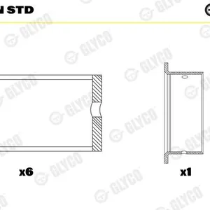Kamaxellager GLYCO N110/7N STD
