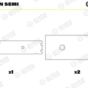 Kamaxellager GLYCO N122/3N SEMI