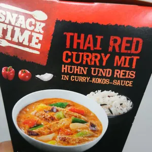 Thai red curry mit Huhn und Reis