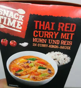 Thai red curry mit Huhn und Reis