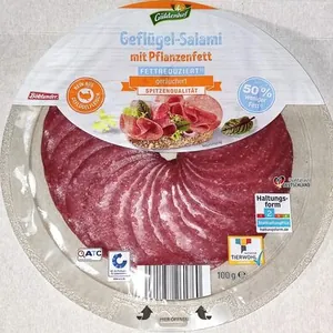 Geflügelsalami mit Pflanzenfett
