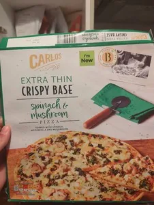 Extra Thin Crispy Base Spinach And Mushroom