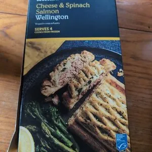 Cheese & Spinach Salmon Wellington