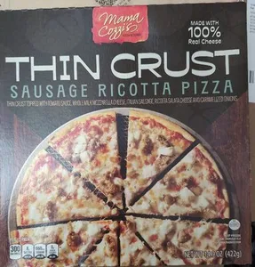 Thin Crust Sausage Ricotta Pizza