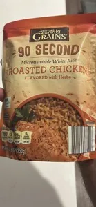 90 Second Microwavable White Rice Roasted Chicken Flavored with Herbs