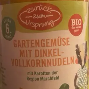 Gartengemüse mit Dinkel-Vollkornnudeln