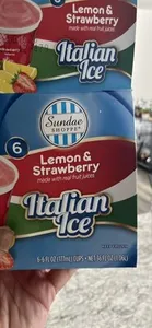 Lemon & Strawberry Italian Ice