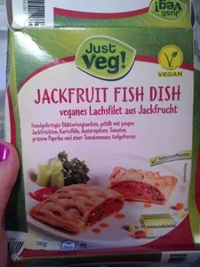 Jackfruit fish dish Lachsfilet