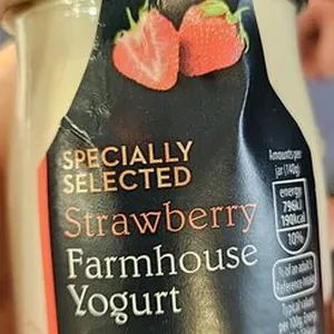 specially selected strawberry farmhouse yoghurt