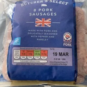 Pork sausages