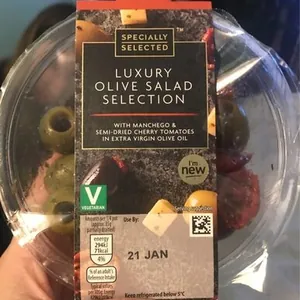 Luxury olive salad selection