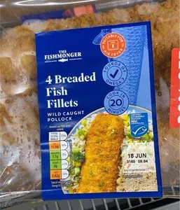 4 breaded fish fillets