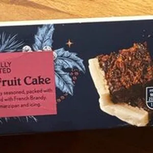 Specially selected rich iced fruit cake