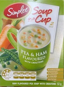 Soup in a cup pea and ham