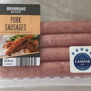 Pork sausages