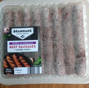 Beef sausages