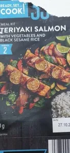 Teriyaki salmon with veg and rice meal kit