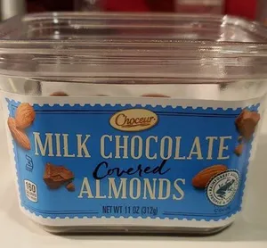 Milk chocolate covered almonds