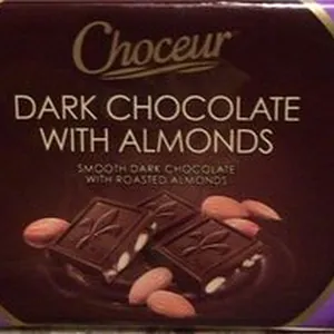 Smooth dark chocolate with almonds