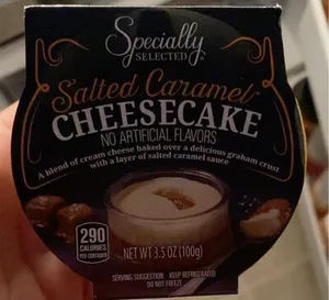 Specially selected salted caramel cheesecake