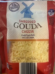 Shredded gouda cheese