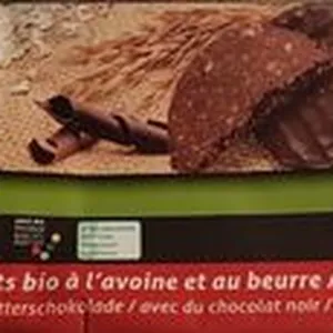 Biscotti bio ai fiocchi d'avena con burro e cioccolato fondente