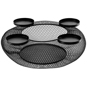 Adventsljusstake Aimi; 28x10.5 cm (ØxH); Svart