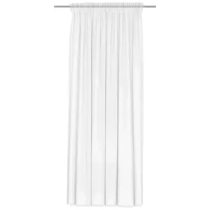 ERWIN M. Transparent gardin Smaragd rynkband; 450x245 cm (BxH); Vit