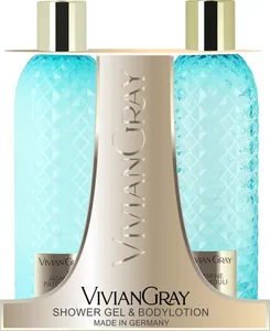 Uppsättning Vivian Gray: Gemstone Jasmine & Patchouli Soothing Shower Gel för alla hudtyper 300 ml + Gemstone Jasmine & Patchouli Moisturizing Body Lo