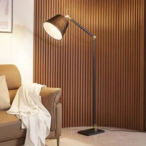 Golvlampa Marvaine Lucande, Svart, Vardagsrum / matsal, Metall, Golvlampa