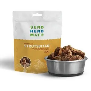 Sund Hundmat Frystorkade Strutsbitar 60g