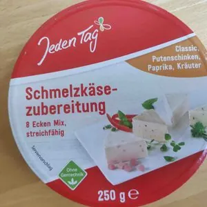 Schmelzkäsezubereitung Classic, Putenschinken, Paprika, Kräuter