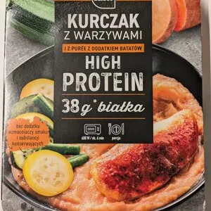 Kurczak Z Warzywami I Z Puree Z Dodatkiem Batatów