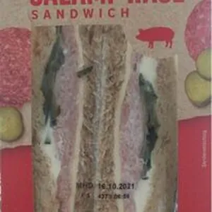 Salami-Käse sandwich