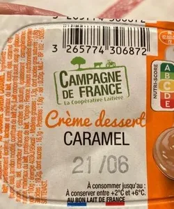 Crème dessert caramel