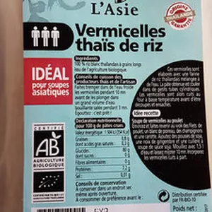 vermicelles thaïs de riz