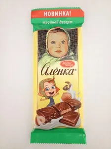 Шоколад молочный с начинкой "Алёнка" "Тройной десерт"