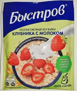Хлопья овсяные Клубника с Молоком