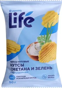 Чипсы нутовые Нутсы сметана и зелень