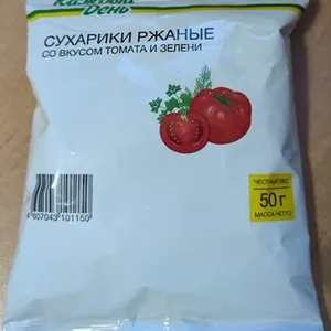 Сухарики ржаные со вкусом томата и зелени